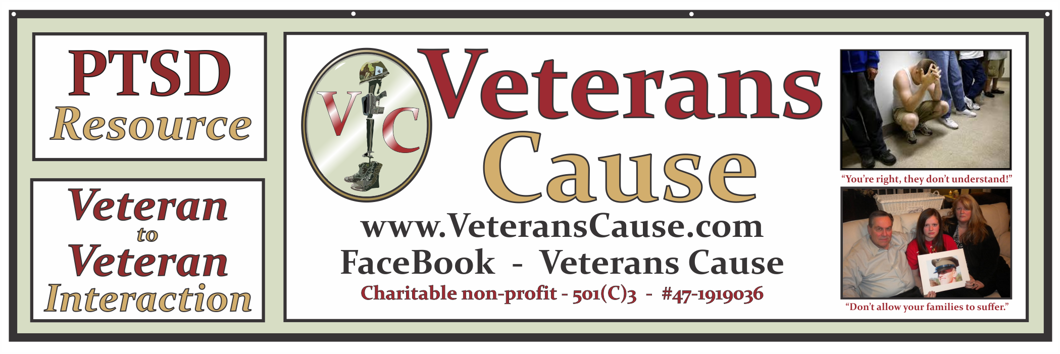 Veterans Cause Booth w banner